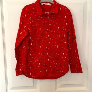 Boy Christmas Button Down Top ☃️cute!☃️